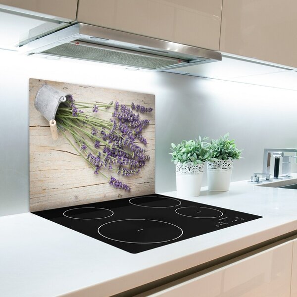 Tagliere in vetro Lavanda in una pentola 60x52 cm