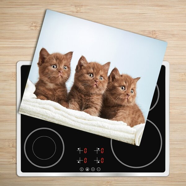 Tagliere in vetro Chatter Cats 60x52 cm