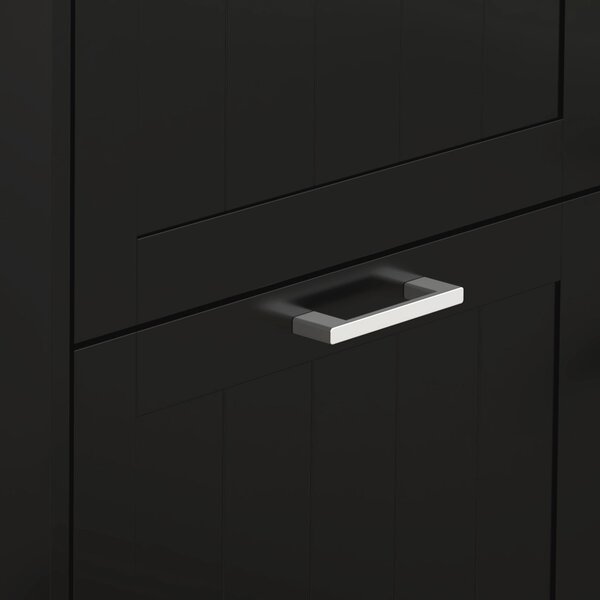 HOMCOM Scarpiera Moderna con 3 Cassetti Ribaltabili per 15 Paia di Scarpe e Ripiano Regolabile, 54x24x117.5cm, Nero