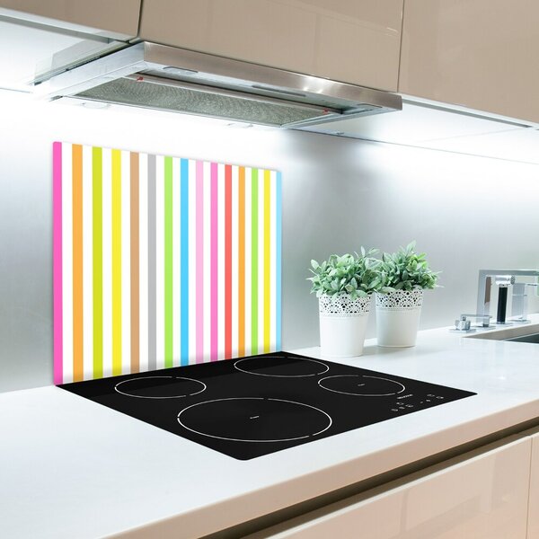 Tagliere in vetro Strisce colorate 60x52 cm
