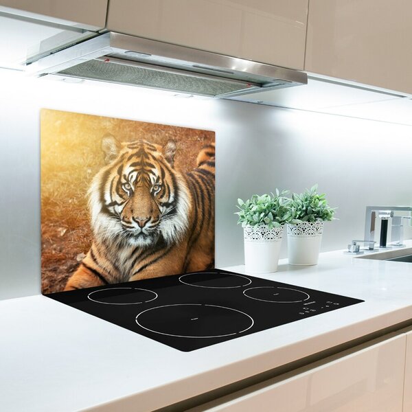 Tagliere in vetro temperato Tigre del Bengala 60x52 cm