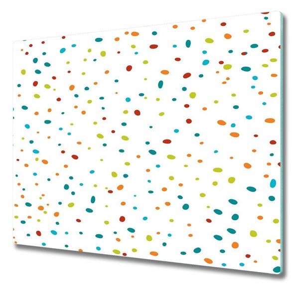 Tagliere in vetro temperato Punti colorati 60x52 cm