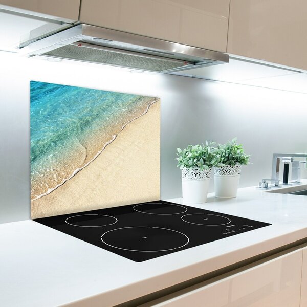 Tagliere in vetro Onda di spiaggia 60x52 cm