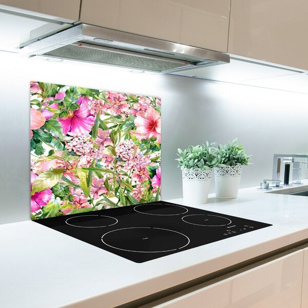 Tagliere in vetro temperato Pattern floreale 60x52 cm
