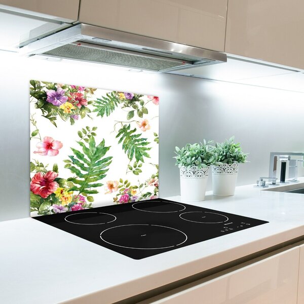 Tagliere in vetro temperato Pattern floreale 60x52 cm