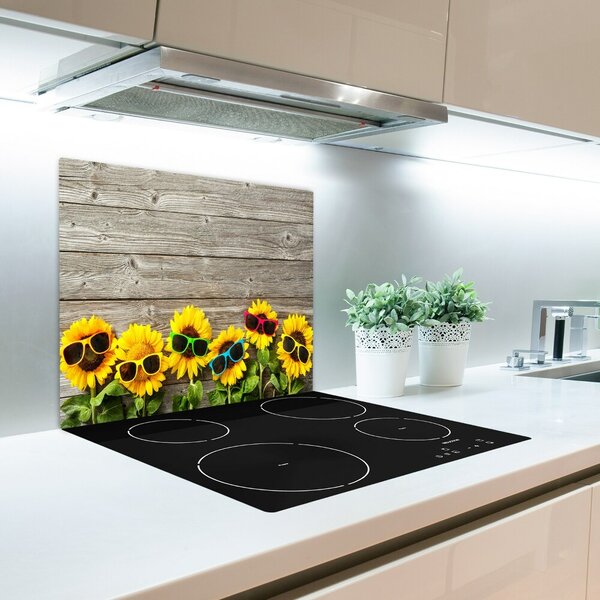 Tagliere in vetro temperato Girasoli 60x52 cm
