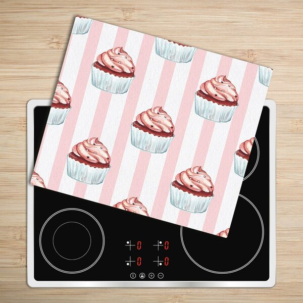 Tagliere in vetro Cupcakes 60x52 cm