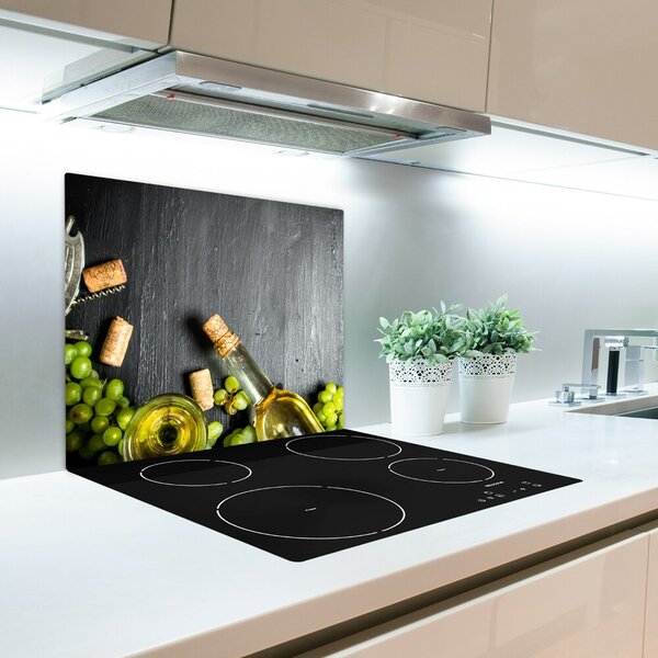 Tagliere in vetro Vino bianco e frutta 60x52 cm