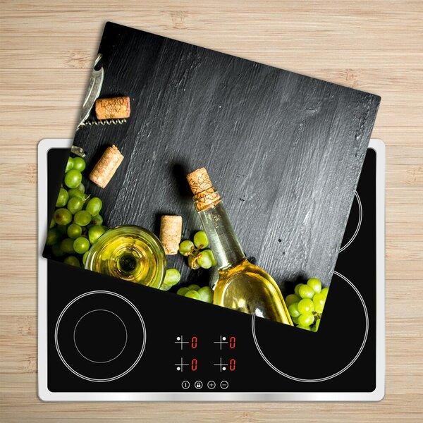 Tagliere in vetro Vino bianco e frutta 60x52 cm