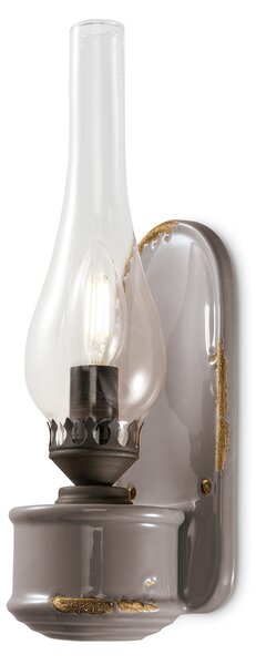 Applique Vintage tortora 11 cm 60 W Ferroluce