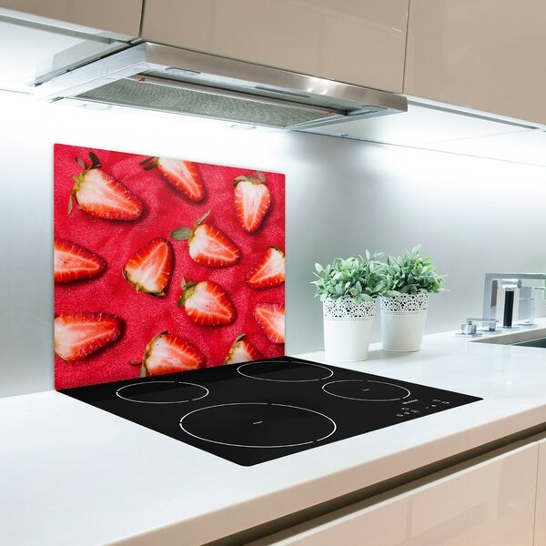 Tagliere in vetro temperato Fragole tritate 60x52 cm