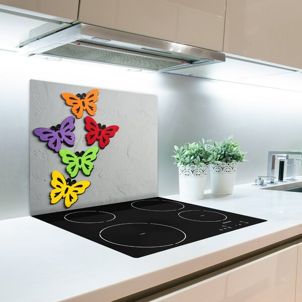 Tagliere in vetro temperato Farfalle colorate 60x52 cm