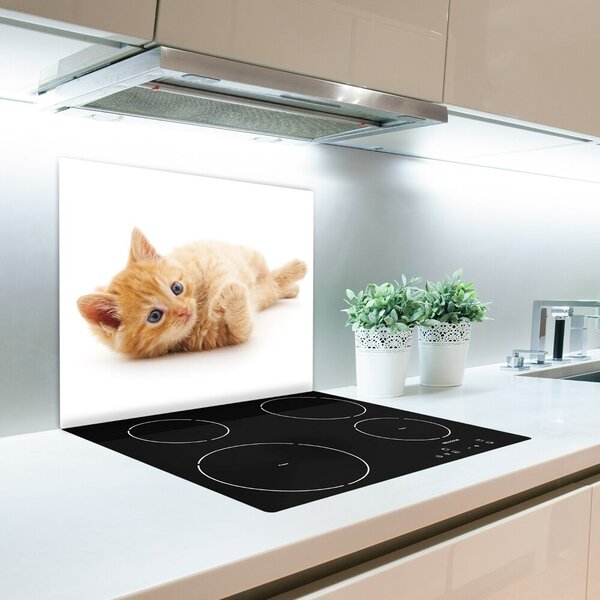 Tagliere in vetro Gatto rosso 60x52 cm