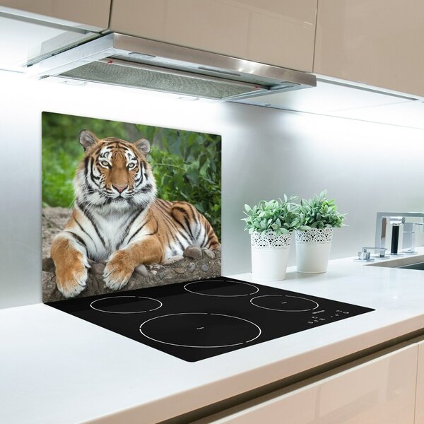 Tagliere in vetro Tigre siberiana 60x52 cm