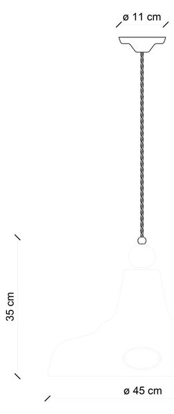 Lampadario Vintage Grunge Ferro E Ceramica Nero 1 Luce E27