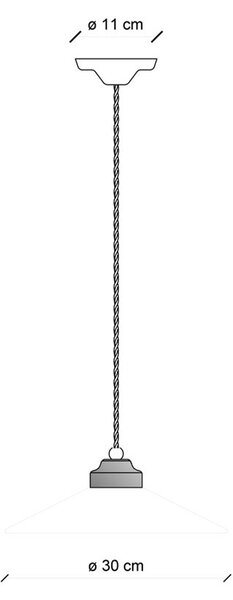 Lampadario Vintage Colors Ferro E Ceramica Bordeaux 1 Luce E27 30Cm