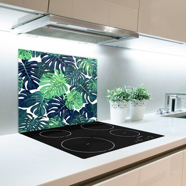 Tagliere in vetro temperato Foglie tropicali 60x52 cm