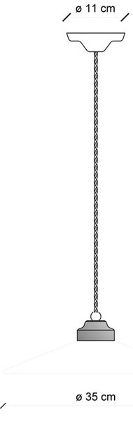 Lampadario Vintage Colors Ferro E Ceramica Bordeaux 1 Luce E27 35Cm