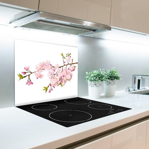 Tagliere in vetro temperato Rosa selvatica 60x52 cm