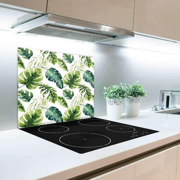 Tagliere in vetro Foglie tropicali 60x52 cm