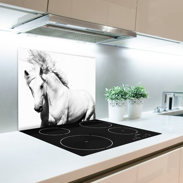 Tagliere in vetro Cavallo bianco 60x52 cm