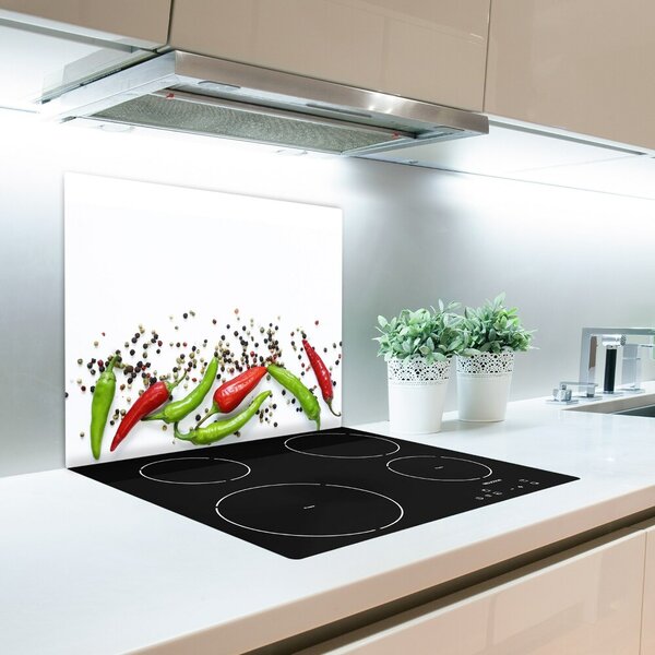 Tagliere in vetro Peperoncini piccanti 60x52 cm