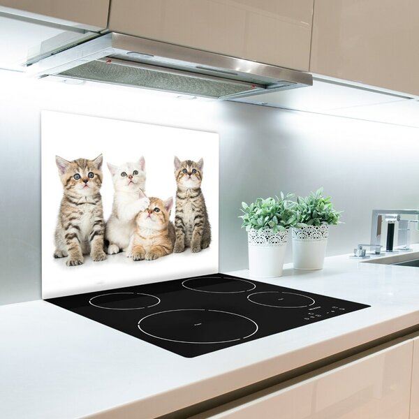 Tagliere in vetro Piccoli gatti 60x52 cm