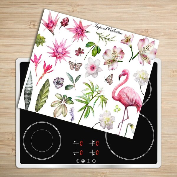 Tagliere in vetro temperato Collezione tropicale 60x52 cm