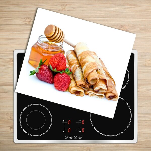 Tagliere in vetro temperato Deliziosi pancake 60x52 cm