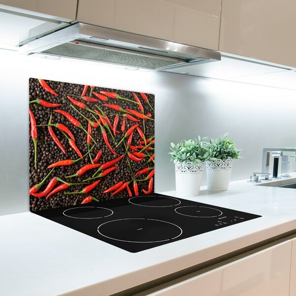 Tagliere in vetro temperato Peperoncini piccanti 60x52 cm
