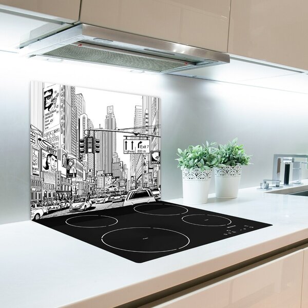 Tagliere in vetro Strade di New York 60x52 cm