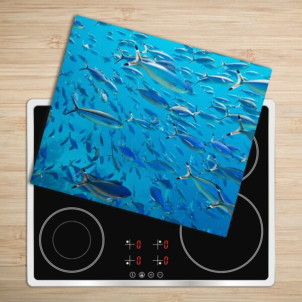 Tagliere in vetro Pesce corallo 60x52 cm