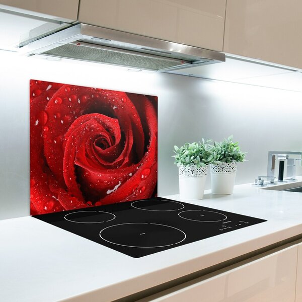 Tagliere in vetro Gocce di rose 60x52 cm