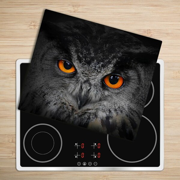 Tagliere in vetro Owl Devilish Eyes 60x52 cm