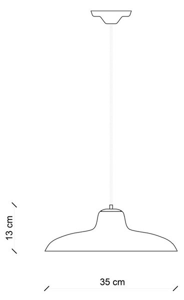 Lampadario Industrial Minimal Nordico B&W Metallo Smaltato Nero 1 Luce E27