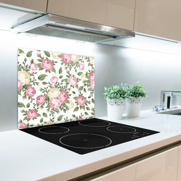 Tagliere in vetro temperato Rose 60x52 cm
