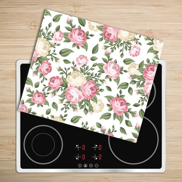 Tagliere in vetro temperato Rose 60x52 cm