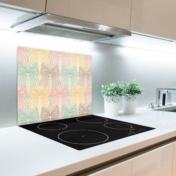 Tagliere in vetro temperato Gufi 60x52 cm
