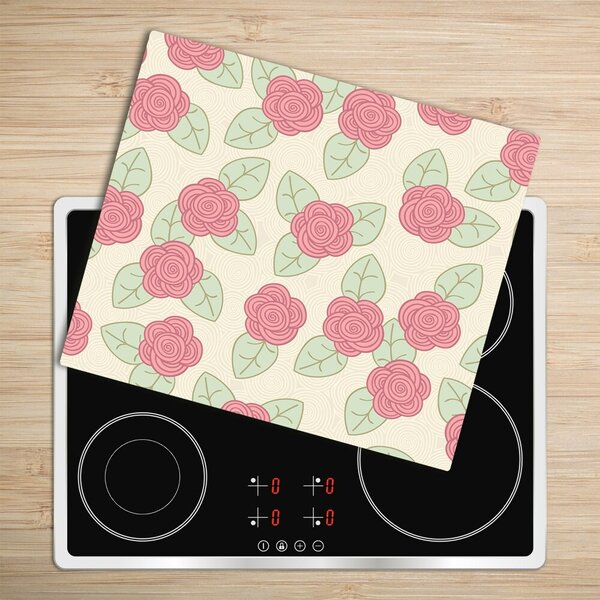 Tagliere in vetro temperato Rose 60x52 cm