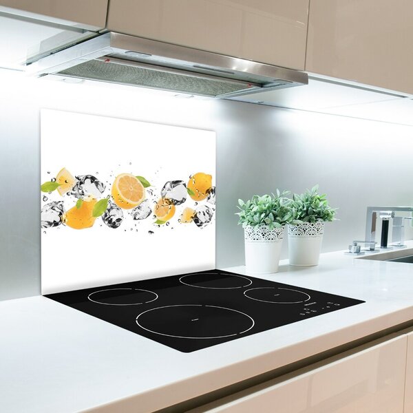 Tagliere in vetro temperato Limone e acqua 60x52 cm