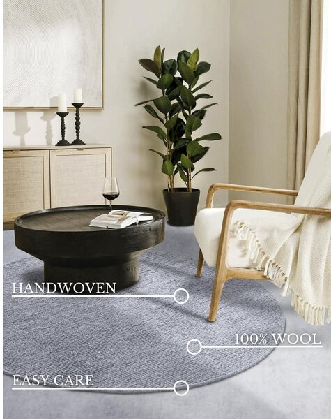 Tappeto rotondo grigio in lana tessuto a mano ø 160 cm Francois - Villeroy&Boch
