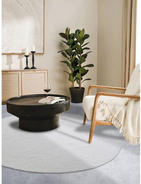Tappeto rotondo bianco in lana tessuto a mano ø 160 cm Francois – Villeroy&Boch