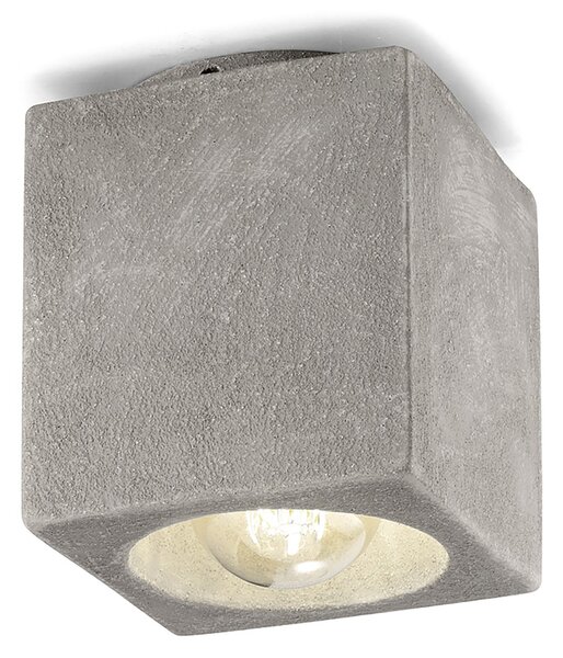 Plafoniera Vintage Ceramica Cemento 1 Luce E27