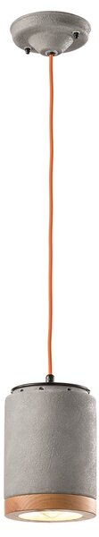 Lampadario Vintage Mateca Ferro E Ceramica Cemento 1 Luce E27