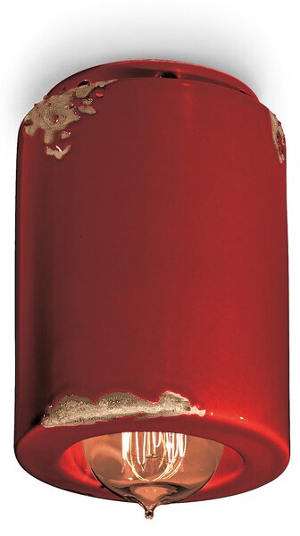 Plafoniera Vintage Ceramica Bordeaux 1 Luce E14