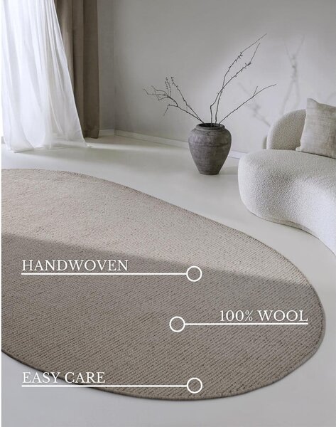 Tappeto marrone chiaro in lana tessuto a mano 160x230 cm Francois - Villeroy&Boch