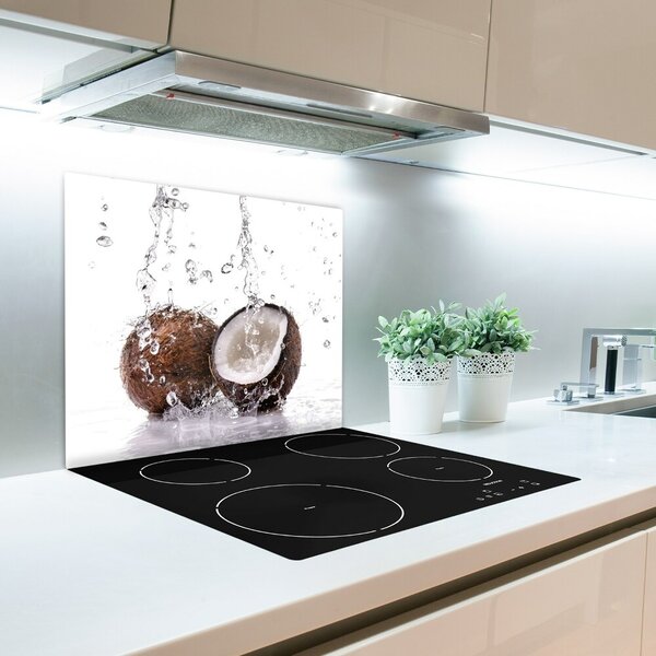 Tagliere in vetro temperato Coconut e acqua 60x52 cm