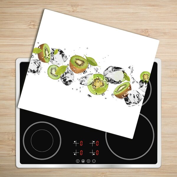 Tagliere in vetro Kiwi e acqua 60x52 cm