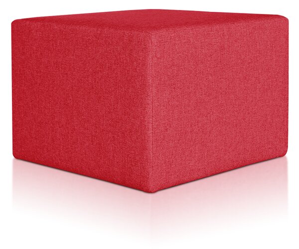 Pouf Rubino 63 x 63 cm Rosso