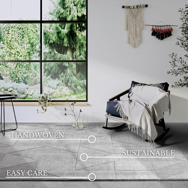 Tappeto grigio in lana tessuto a mano 160x230 cm Ursule - Villeroy&Boch